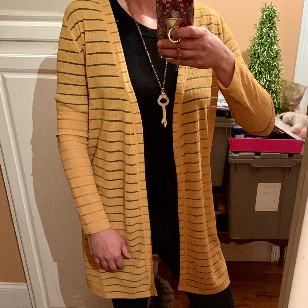 Yellow/Ginger Cardigan by Ellen Tracy